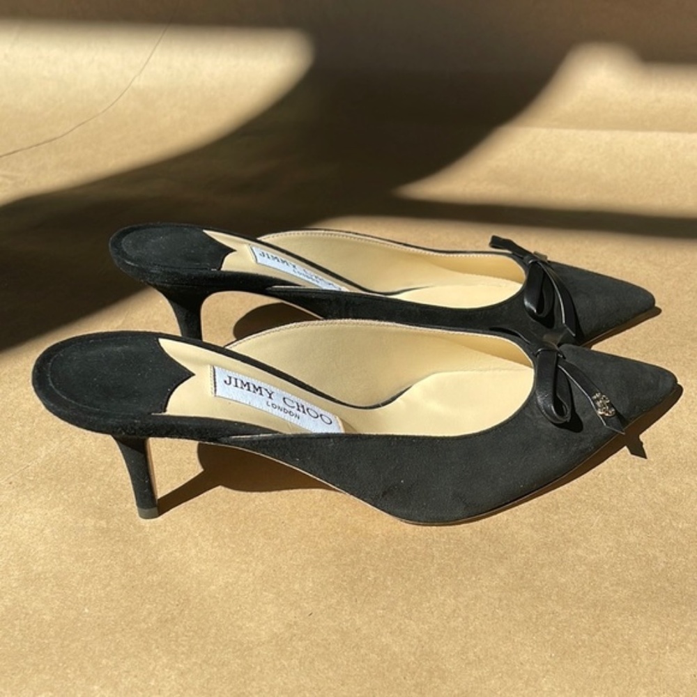 Jimmy Choo Suede Kitten Heel Mule